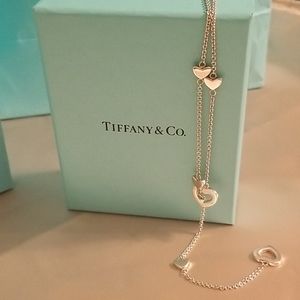 Rare Tiffany & Co. Lariat Heart Necklace 925